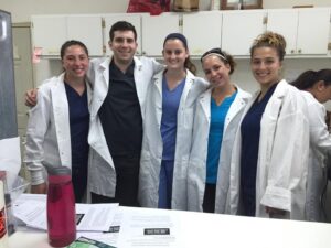 Group of nursing students at the lab